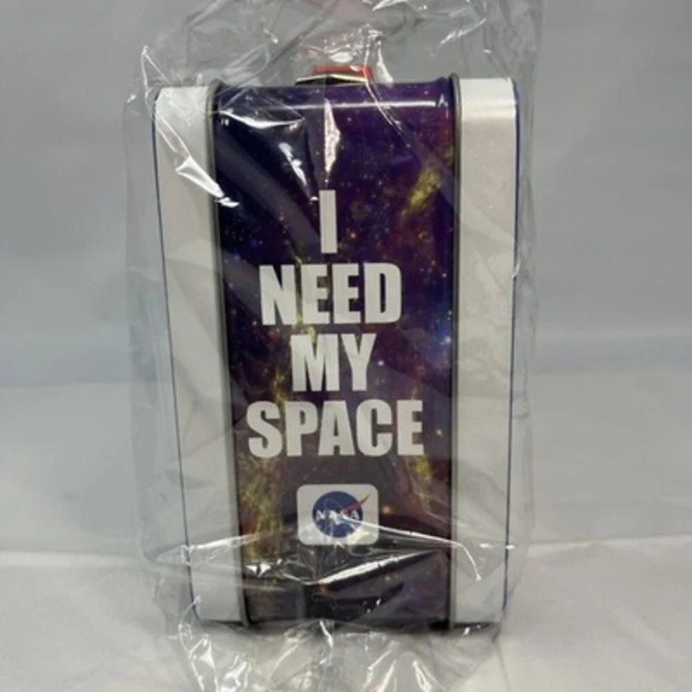 NASA Large Tin Tote / Metal Lunch Box - Apollo Moon Artemis Space Force Agency